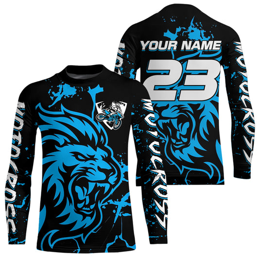 Blue Lion Custom Motocross Racing Jersey Kid Women Men Dirt Bike Shirts Riding Shirt XM422