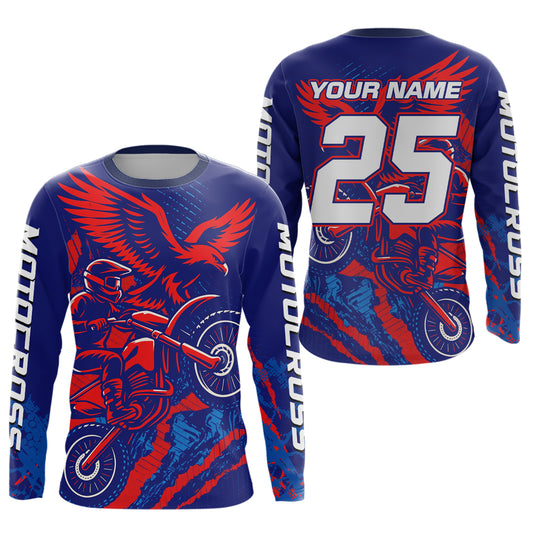 Eagle Motocross Racing Jersey Kid Women Men Blue&Pink Custom Dirt Bike Shirts XM424
