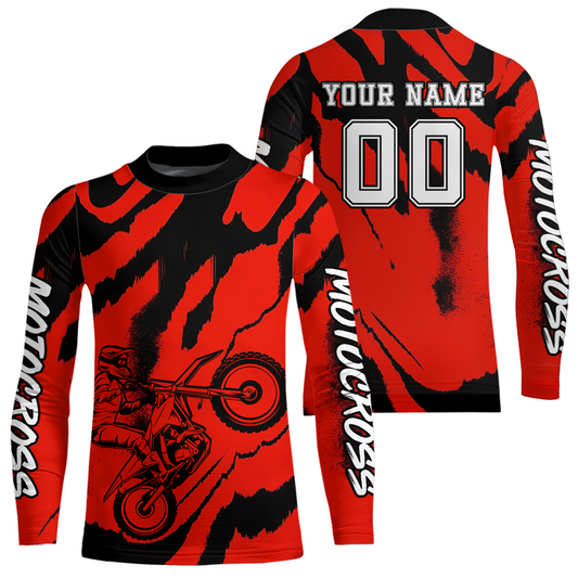 Red Motocross Jersey for Kid Women Men Custom Dirt Bike Shirts Moto Racing Shirt XM428