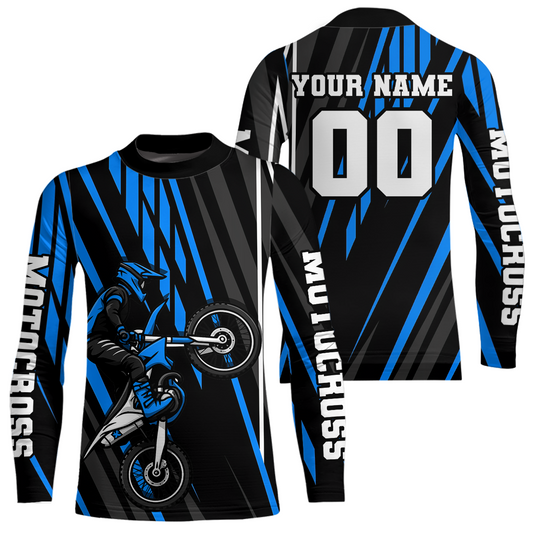 Blue Custom Motocross Jersey for Men Women Kid Dirt Bike Shirts Moto Racing Shirt XM461