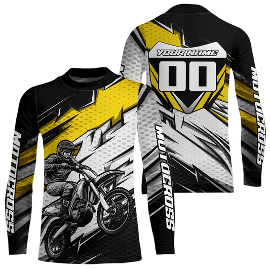 Yellow Motocross Jersey for Men Kid Women Dirt Bike Jersey Youth Motorcycle Riding Shirt XM487