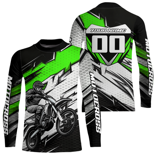 Green Motocross Jersey for Men Kid Women Dirt Bike Jersey Youth Motorcycle Riding Shirt XM487