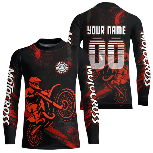 Orange Motocross Jersey for Kid Women Men Custom Dirt Bike Shirts Moto Racing Shirt XM427