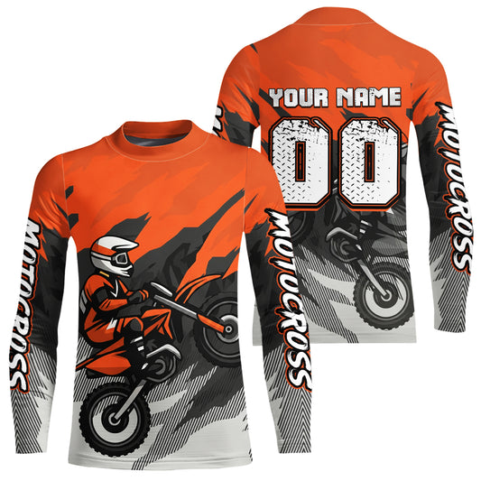 Orange Motocross Jersey Men Women Kid Custom Dirt Bike Shirts Motorcycle Riding Shirt XM433