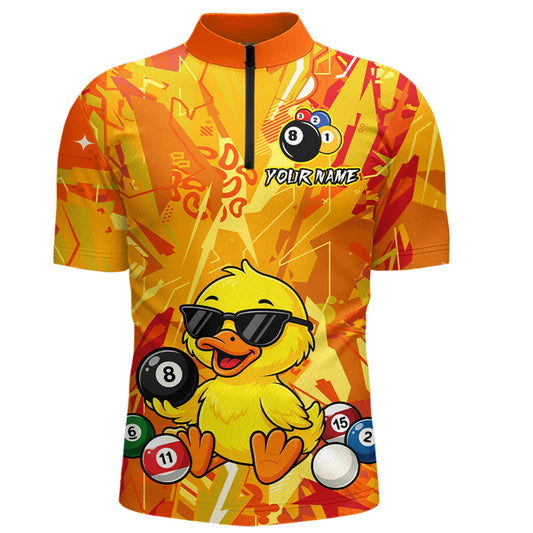 Custom Yellow Duck Funny 8 Ball Pool Shirts Billiard Shirt for Men Billiard Team Jersey League NNT174
