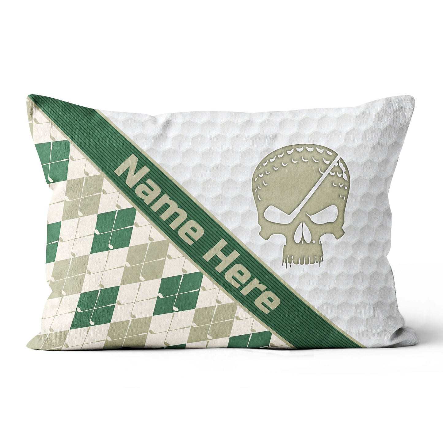 Customized Argyle Golf Pattern, Personalized Golf Decorative Pillows YYD0007