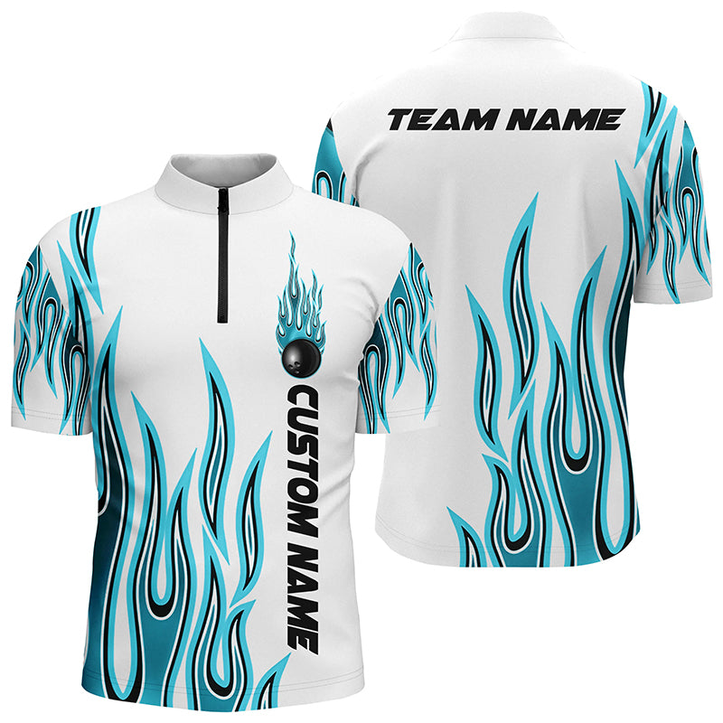 Personalized Flame Bowling Shirts For Men And Women, Bowling Ball Custom Bowling Team Shirt IPHW4982