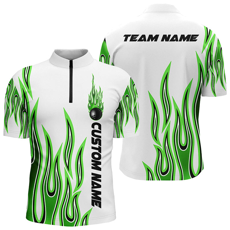 Personalized Flame Bowling Shirts For Men And Women, Bowling Ball Custom Bowling Team Shirt IPHW4983