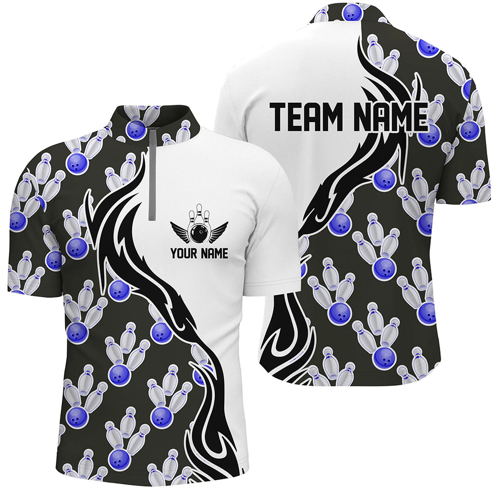 Custom Bowling Shirts For Men And Women, Personalized Bowling Team Jerseys Bowling Pattern IPHW4964