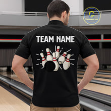 Load image into Gallery viewer, Retro Black argyle pattern Bowling shirts For Men custom bowling team jerseys Bowler Outfits NQS10276