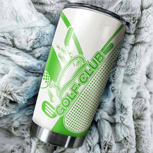 Load image into Gallery viewer, Golf club green & white tumbler Custom name Stainless Steel Tumbler Cup - personalized golf gifts NQS6217