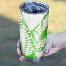Load image into Gallery viewer, Golf club green & white tumbler Custom name Stainless Steel Tumbler Cup - personalized golf gifts NQS6217