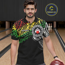 Load image into Gallery viewer, Personalized Tribal pattern Mens Bowling Shirts Custom Bowling outfit  for men Team bowling jersey NQS9813