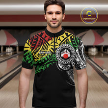 Load image into Gallery viewer, Personalized Tribal pattern Mens Bowling Shirts Custom Bowling outfit  for men Team bowling jersey NQS9813