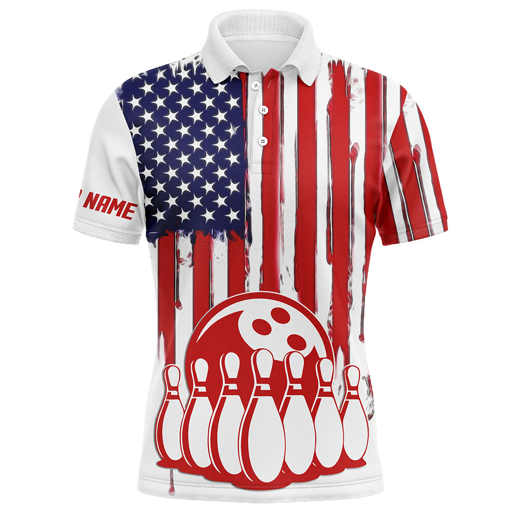 Custom bowling shirt for men – personalized team jersey front view