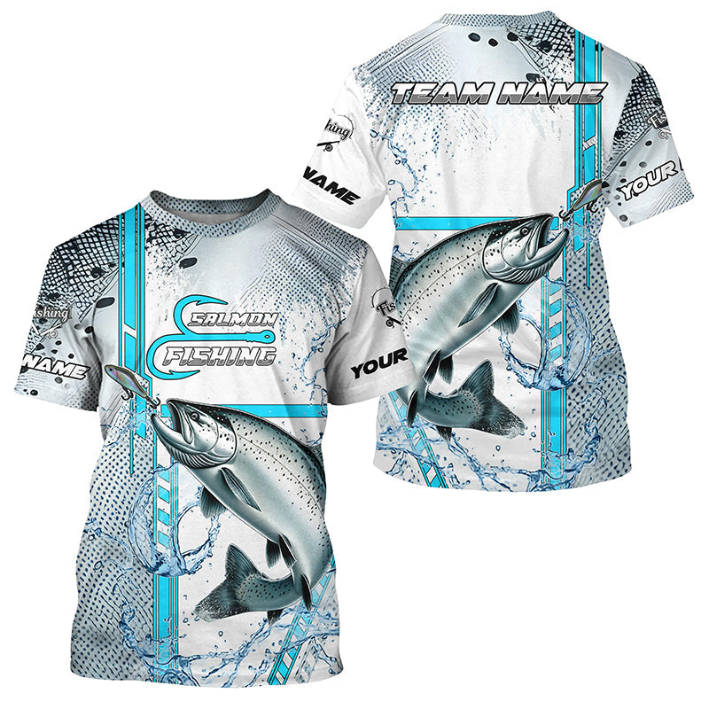 Chinook Salmon fishing scales custom Salmon fishing team jerseys, Salmon fishing apparel NQS8746