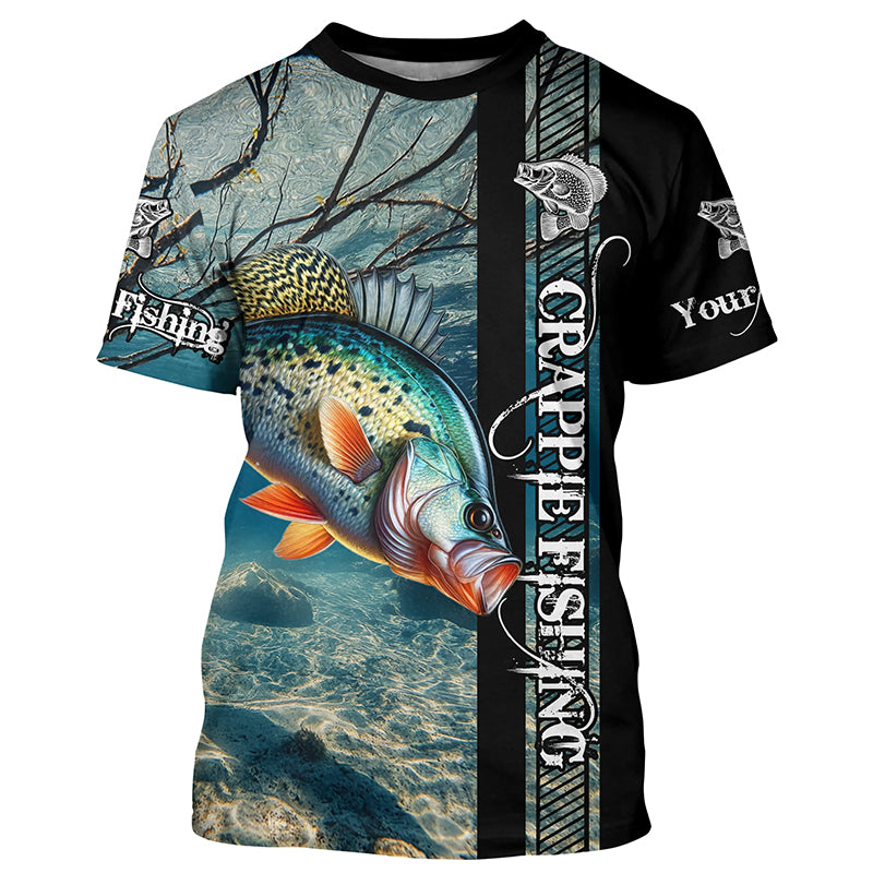 Crappie Fishing Custom performance long sleeves fishing shirt, Team crappie fishing jerseys NQS642