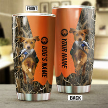 Load image into Gallery viewer, Fox Red Labrador Retriever Birds & Deer shed Hunting Dog Custom name Stainless Steel Tumbler Cup FSD4290