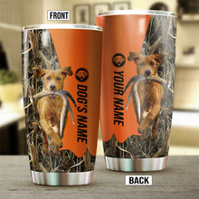 Load image into Gallery viewer, Fox Red Labrador Retriever Birds & Deer shed Hunting Dog Custom name Stainless Steel Tumbler Cup FSD4290