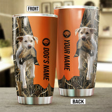 Load image into Gallery viewer, White Labrador Retriever Birds & Deer shed Hunting Dog Custom name Stainless Steel Tumbler Cup FSD4325