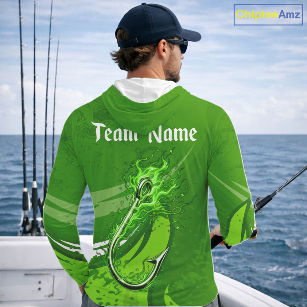 Custom Name St Patrick's Day Long Sleeve Fishing Shirts, St Patty's Day Hook Fishing Jerseys NHT425