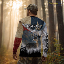 Load image into Gallery viewer, Deer Hunting Shirt-Personalized Texas Flag Camo Snow, Best Gifts for Deer Hunters NHT29