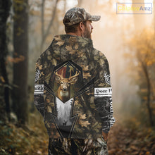 Load image into Gallery viewer, Deer Hunting Camouflage TX Flag Custom Name All Over Print Shirts, Personalized Hunting Clothes NBT110