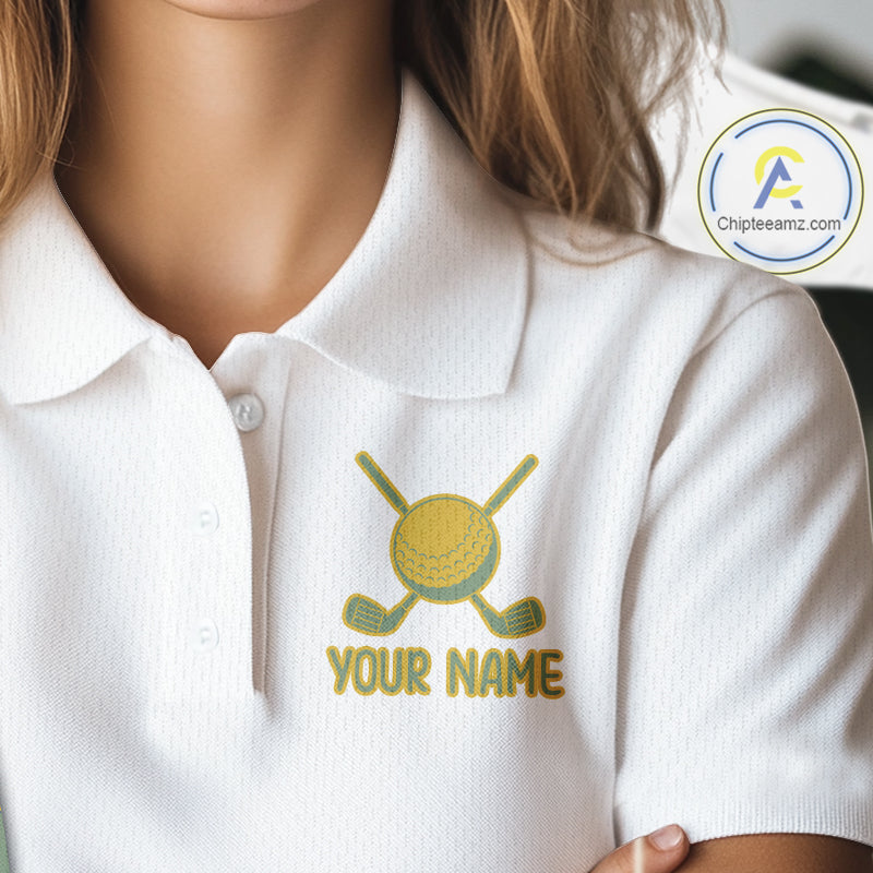 Golf Polo Shirts For Women Custom Argyle Plaid Pattern Golf Shirts, Gift For Golf Lovers NBT513