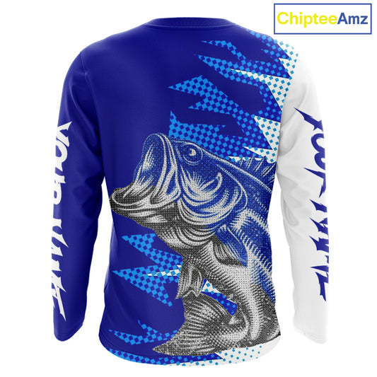Personalized Bass Fishing Shirts, Bass Fishing Shirts Long Sleeve Fishing Tournament Shirts NBT437