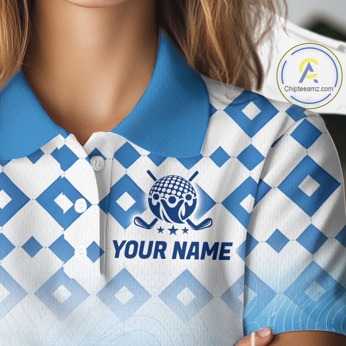 Personalized Green Golf Polos Shirts For Women Custom Golf Ball Ladies Golf Tops NBT535