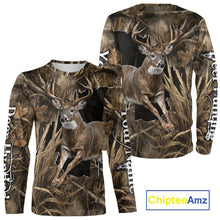 Load image into Gallery viewer, Whitetail Deer Hunting Brown Camo Custom Name Full Printing Shirts, Personalized Gifts for Hunters NBT124