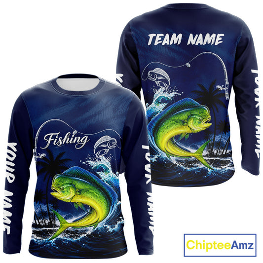 Mahi Mahi Fishing Custom Performance Fishing Shirts, Mahi Mahi Fishing Shirts Long Sleeve NBT856