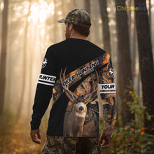 Load image into Gallery viewer, Deer Hunting Orange Camouflage Custom Name Shirts, Personalized Deer Hunting Clothes, Hunting Gifts NBT167