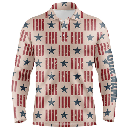 Usa Patriot Seamless Mens Golf Polo Shirt Retro American Golf Shirts For Men Golfing Gifts LDT0599