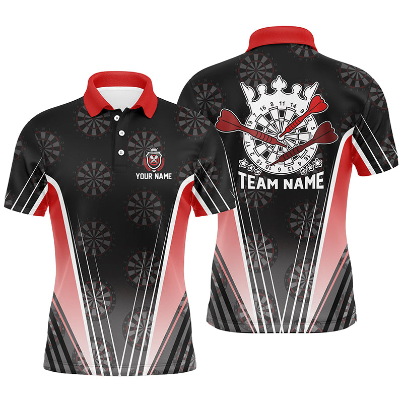 Personalized Black Red Men Darts Polo Shirt Custom Dart Team Shirt For Men Darts Jersey LDT0706
