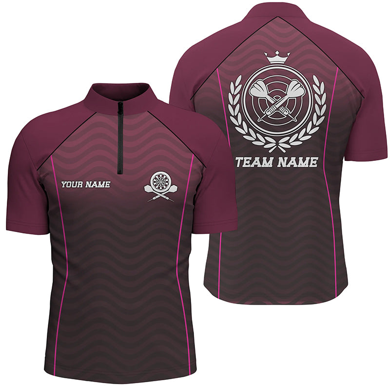 Personalized Interlaced Waving Dart Quarter-Zip Shirt Custom Dart Shirt For Men Dart Jersey LDT0714