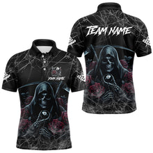 Load image into Gallery viewer, Death Skeleton 8 Ball Pool Roses Men's Billiard Shirt Custom Billiard Jersey, Billiard Team Shirts TDM3796