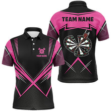 Load image into Gallery viewer, Funny Crack Darts Board Custom Darts Polo & Quarter-Zip Shirts For Men, Pink Darts Team Jersey TDM1724