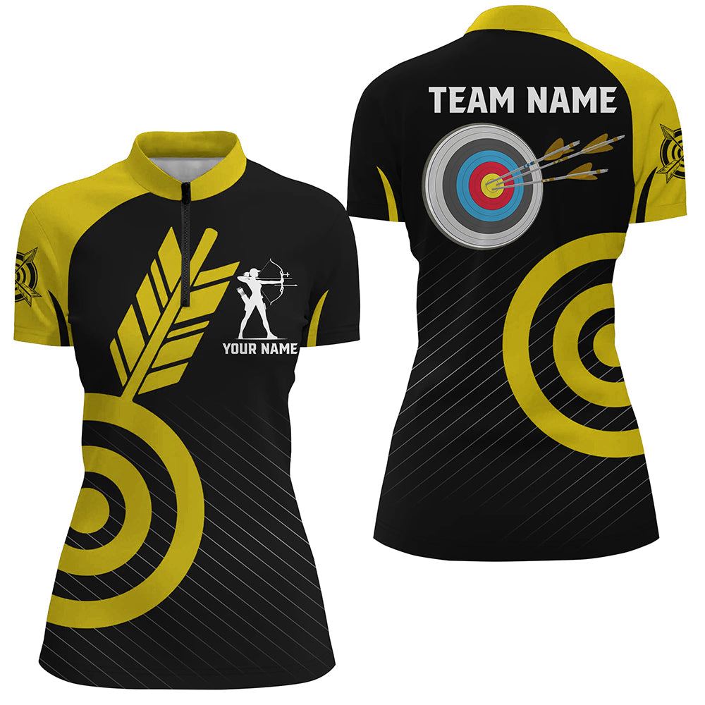 Personalized Yellow Archery Jerseys For Women Custom Archery Shirts Team League Archery Uniform TDM1950