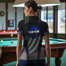 Load image into Gallery viewer, Billiard Jerseys For Women Custom Polo & Quarter-Zip Billiard Shirts, Team Pooler Short Sleeve |Blue TDM3385