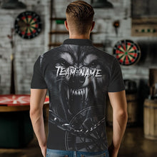 Load image into Gallery viewer, Personalized Snarling Wolf Darts Polo & Quarter Zip Custom Dart Shirts For Men Cool Dart Jerseys TDM3374
