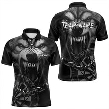 Load image into Gallery viewer, Personalized Snarling Wolf Darts Polo & Quarter Zip Custom Dart Shirts For Men Cool Dart Jerseys TDM3374