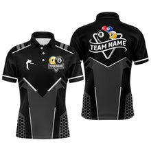 Load image into Gallery viewer, Personalized 8 Ball & 9 Ball Pool Billiard Polo, 1/4 Zip For Men Custom Team Billiard Jersey |White TDM3547