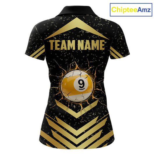 Orange Grunge Grim Reaper Billiard Ball Pool Custom Women Billiard Shirts, Billiard Team Jerseys NYN3020