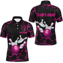 Load image into Gallery viewer, Personalized 3D Men's Bowling Team Jersey Bowling Shirt American Bowling Polo Shirt QZT33