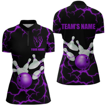 Load image into Gallery viewer, Personalized 3D Women's Bowling Team Jersey Bowling Shirt American Bowling Quarter-Zip Shirt QZT33