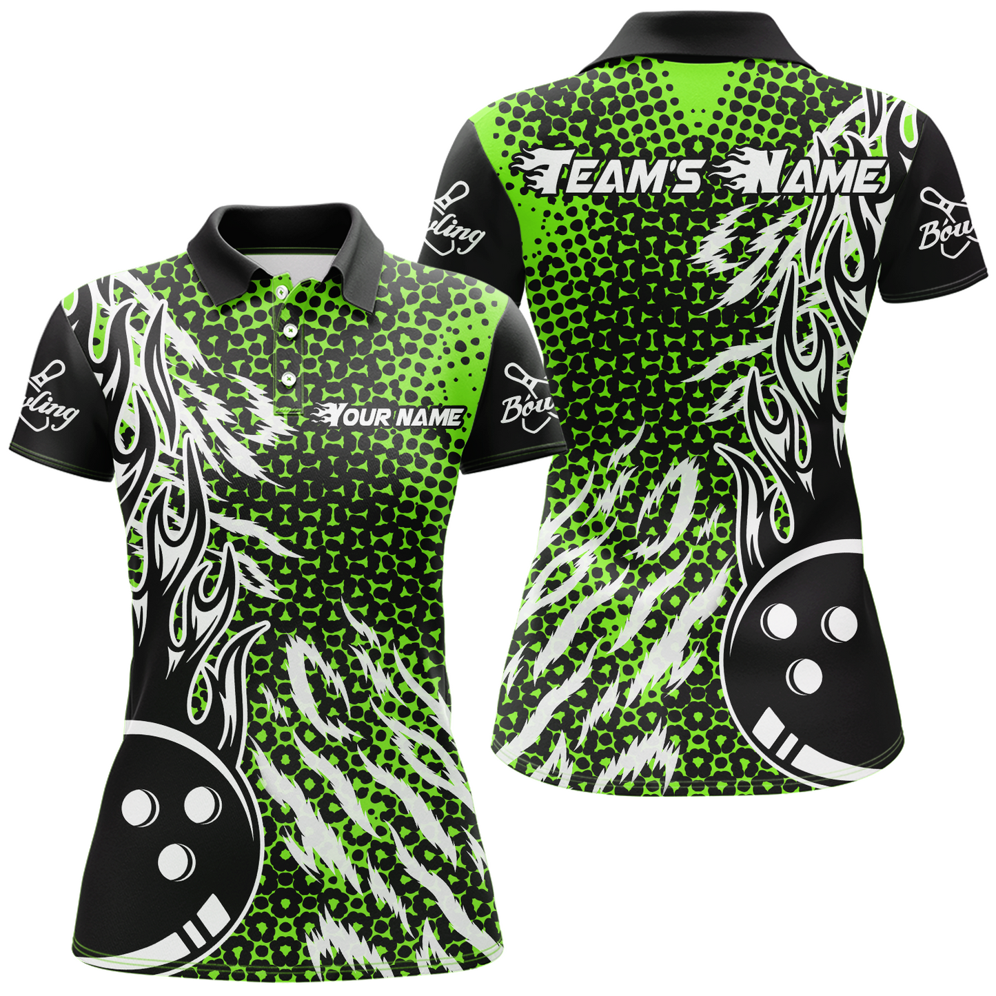 Personalized 3D Women's Bowling Team Jersey Bowling Shirt American Bowling Polo Shirt QZT43-8