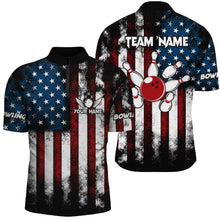 Load image into Gallery viewer, American Flag Bowling Shirts Unisex Custom 1/4 Bowling Team Jersey For Men & Women BDT479