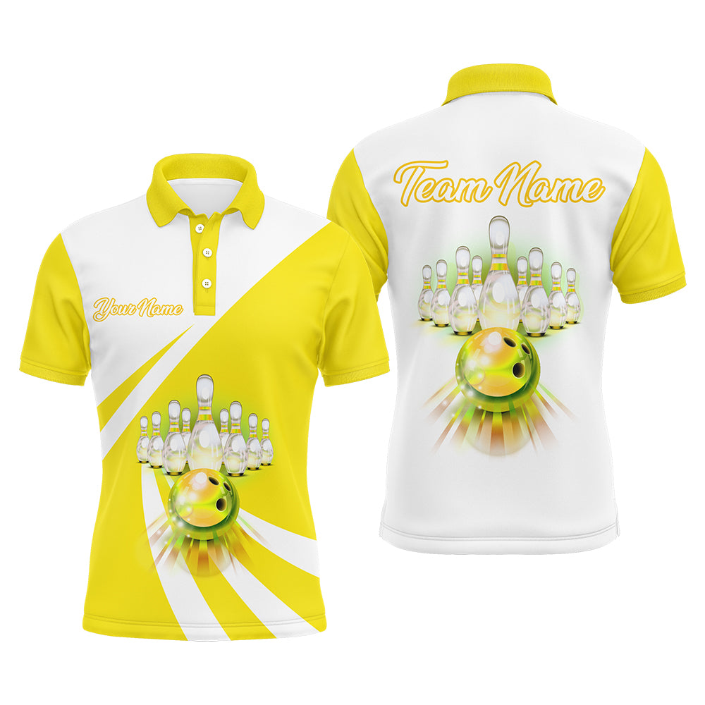 Bowling Polo Shirt For Men Custom 3D Bowling Jersey Men's Bowling Team League Shirt BDT134