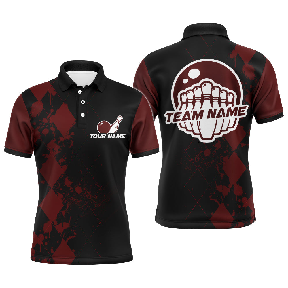 Custom Bowling Shirts For Men Bowling Team League Jersey Bowling Polo Shirts BDT216